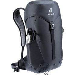 Plecak z siatką dystansową Deuter AC Lite 16 - black. Czarne plecaki męskie Deuter, bez wzorów, z materiału. Za 368.49 zł.