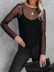 Milan Kiss Bluzka w kolorze czarnym rozmiar: XL. Czarne bluzki damskie Milan Kiss, xl, bez wzorów, bez kołnierzyka, bez ramiączek. Za 158.95 zł.