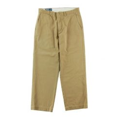 Polo Ralph Lauren spodnie męskie chino Preston beżowe. Brązowe spodnie materiałowe męskie Ralph Lauren, bez wzorów, casualowe. Za 170.36 zł.