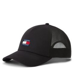 Czapka z daszkiem Tommy Hilfiger. Czarne czapki męskie Tommy Hilfiger, bez wzorów. Za 149.99 zł.