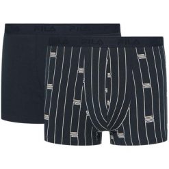 Fila bokserki 2-pack granatowe S. Niebieskie bokserki męskie Fila, bez wzorów, z bawełny. Za 174.99 zł.