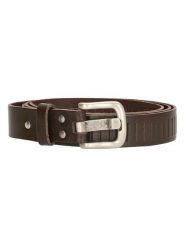 HIDE & STITCHES Skórzany pasek "Midland" w kolorze ciemnobrązowym rozmiar: onesize. Brązowe paski męskie HIDE & STITCHES, bez wzorów, z materiału. Za 69.75 zł.