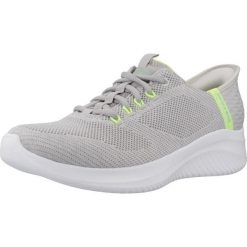 Buty SKECHERS ULTRA FLEX 3.0 SLIP-INS Szary. Szare buty sportowe na co dzień damskie Skechers, bez wzorów, z tkaniny. Za 277.99 zł.