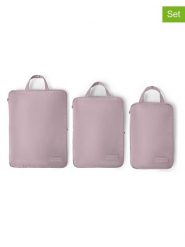 Puccini 3-częściowy zestaw w kolorze jasnoróżowym rozmiar: onesize. Różowe walizki Puccini, bez wzorów, z materiału. Za 154.43 zł.