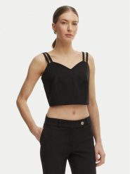 Rinascimento Top CFC0127891003 Czarny Slim Fit. Czarne topy damskie RINASCIMENTO, s, bez wzorów, z syntetyku, bez kołnierzyka. Za 399.99 zł.