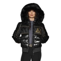 Damska kurtka z kapturem Mountain Horse Diamond. Czarne kurtki damskie MOUNTAIN HORSE, bez wzorów, z puchu, z kapturem. W wyprzedaży za 762.00 zł.