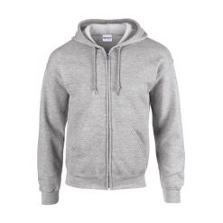 Bluza zapinana na zamek błyskawiczny Gildan Heavy Blend ®. Szare bluzy z kapturem męskie Gildan, l, z bawełny. Za 132.25 zł.