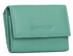 Portfel damski Rovicky R-20-LFN j. zielony. Zielone portfele damskie ROVICKY, bez wzorów, ze skóry. Za 45.00 zł.