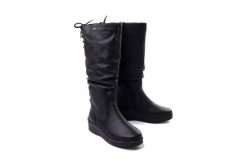 RIEKER TEX Y4693-00 black, kozaki damskie. Czarne kozaki damskie Rieker, z wełny, bez obcasa, na koturnie. Za 499.90 zł.