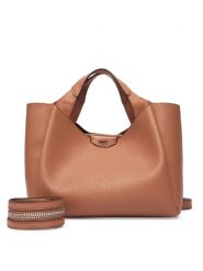 DKNY Torebka R43DYG33 Brązowy. Brązowe torebki klasyczne damskie DKNY, bez wzorów, ze skóry, bez dodatków. Za 659.99 zł.