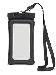 Puccini Torebka w kolorze czarnym na telefon - 7,5 x 15,5 x 1 cm rozmiar: onesize. Czarne torebki klasyczne damskie Puccini, bez wzorów, z materiału, bez dodatków. Za 41.39 zł.