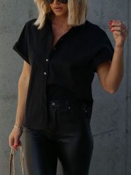 LA Angels Bluzka w kolorze czarnym rozmiar: L. Czarne bluzki damskie LA Angels, l, bez wzorów, z bawełny, bez kołnierzyka, bez ramiączek. Za 127.05 zł.