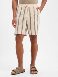S.Oliver Szorty Mężczyźni beżowy|wielokolorowy, XL. Brązowe szorty męskie S.Oliver, z bawełny, bez kołnierzyka. Za 249.95 zł.