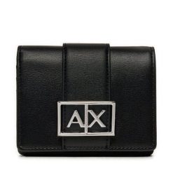 Portfel Armani Exchange. Czarne portfele damskie Armani Exchange, bez wzorów. Za 263.99 zł.