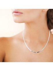 L'atelier précieux Srebrny naszyjnik - dł. 45 cm rozmiar: onesize. Szare naszyjniki damskie L'Atélier Précieux, srebrne. Za 212.30 zł.