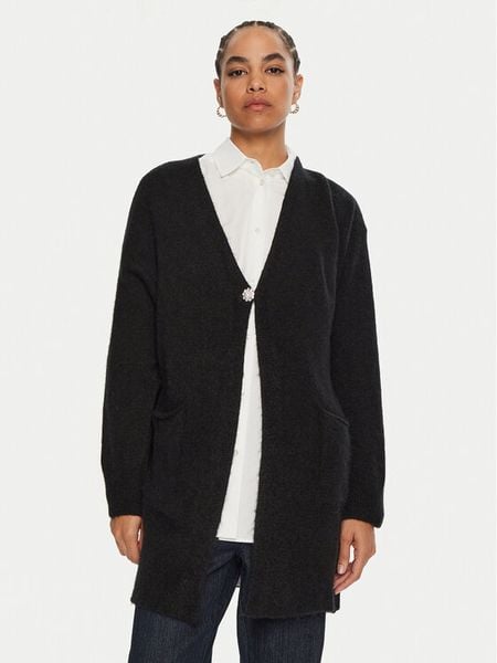 Dixie Kardigan M277K006A Czarny Regular Fit. Czarne kardigany damskie Dixie, m, bez wzorów, z syntetyku. Za 229.99 zł.