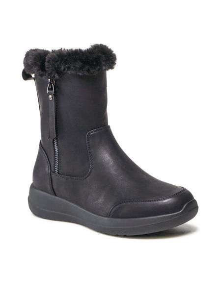 Clara Barson Botki WS6010-03 Czarny. Czarne botki damskie Clara Barson, ze skóry, bez obcasa, na płaskiej podeszwie, bez zapięcia. Za 169.99 zł.