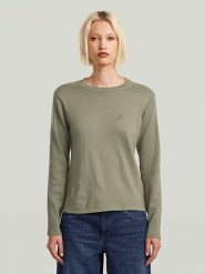 G-Star Sweter w kolorze khaki rozmiar: XXS. Brązowe swetry klasyczne damskie G-Star, xxs, bez kołnierzyka. Za 245.96 zł.