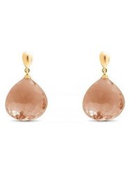 Luxenter Kolczyki-wkrętki z kwarcem rozmiar: onesize. Żółte kolczyki damskie Luxenter, z kwarcem, srebrne. Za 147.56 zł.