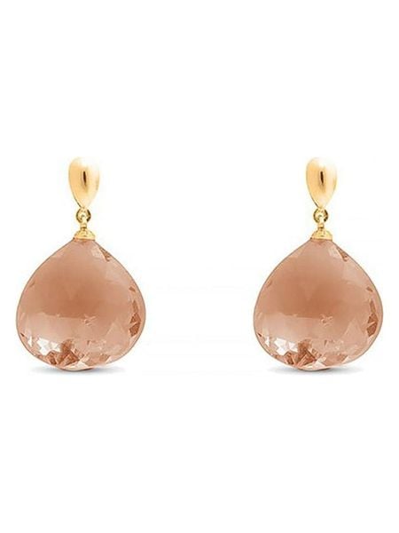 Luxenter Kolczyki-wkrętki z kwarcem rozmiar: onesize. Żółte kolczyki damskie Luxenter, z kwarcem, srebrne. Za 147.56 zł.