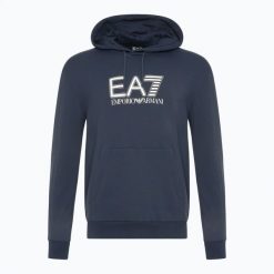 Bluza męska EA7 Emporio Armani Train Visibility. Niebieskie bluzy z kapturem męskie EA7 Emporio Armani, m, z bawełny. Za 399.99 zł.