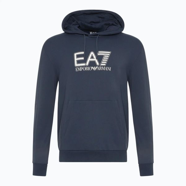 Bluza męska EA7 Emporio Armani Train Visibility. Niebieskie bluzy z kapturem męskie EA7 Emporio Armani, m, z bawełny. Za 399.99 zł.