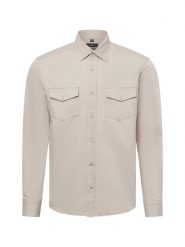 Nils Sundström koszula casual Mężczyźni Comfort Fit Bawełna beżowy, S. Brązowe koszule męskie Nils Sundström, m, bez wzorów, z bawełny, bez kołnierzyka, bez ramiączek. Za 229.95 zł.