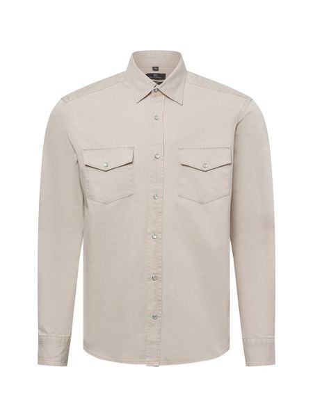 Nils Sundström koszula casual Mężczyźni Comfort Fit Bawełna beżowy, S. Brązowe koszule męskie Nils Sundström, m, bez wzorów, z bawełny, bez kołnierzyka, bez ramiączek. Za 229.95 zł.