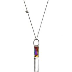Naszyjnik - srebro 925, Swarovski. Szare naszyjniki damskie W.KRUK, srebrne. Za 599.00 zł.