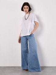 Apricot Koszulka w kolorze białym rozmiar: S. Białe bluzki damskie Apricot, s, bez wzorów, bez kołnierzyka, bez ramiączek. Za 44.30 zł.