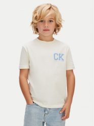 Calvin Klein T-Shirt Heritage LVCKSJA09B Żółty Regular Fit. Żółte t-shirty chłopięce CALVIN KLEIN, bez wzorów, z bawełny, bez ramiączek. Za 109.99 zł.
