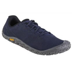 Męskie Buty Skórzane Vapor Glove 6. Niebieskie buty trekkingowe męskie MERRELL, bez zapięcia, trekkingowe. Za 742.99 zł.