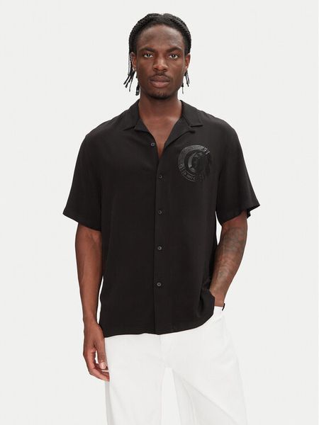 Just Cavalli Koszula 78OALY04 Czarny Regular Fit. Czarne koszule męskie Just Cavalli, m, bez wzorów, z wiskozy, bez kołnierzyka, bez ramiączek. Za 549.00 zł.
