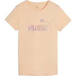 Koszulka sportowa damska Puma Ess+ Summer Daze. Brązowe bluzki sportowe damskie Puma, m, bez wzorów, z bawełny, bez ramiączek. Za 90.00 zł.