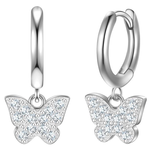 Glanzstücke München Kolczyki Kola Motyl z Srebra Sterling w srebrze z Cyrkonia 1 ct Damski. Białe kolczyki damskie Glanzstücke München, z cyrkonią, srebrne. Za 220.99 zł.