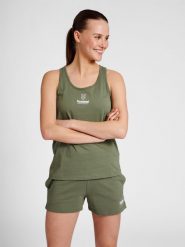 Damski tank top Hummel GC Val. Zielone topy sportowe damskie HUMMEL, xs, bez wzorów, z bawełny, bez ramiączek. Za 147.00 zł.
