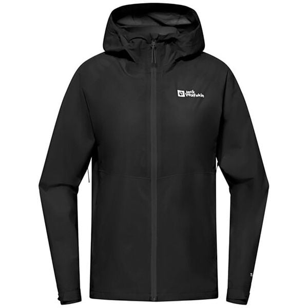 Kurtka przeciwdeszczowa damska Jack Wolfskin Prelight 2.5L LT. Czarne kurtki damskie Jack Wolfskin, l, bez kaptura. Za 589.99 zł.