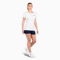 Koszulka damska Tecnifibre Graphic Tee. Białe bluzki damskie TECNIFIBRE, bez wzorów, sportowe, bez kołnierzyka, bez ramiączek. Za 154.50 zł.