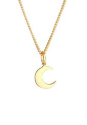 Elli Ladies Moon Half Moon Astro Basic łańcuch krawężnikowy w 925 Sterling Silver Naszyjniki 1 ct Damski. Szare naszyjniki damskie Elli, srebrne. Za 248.99 zł.