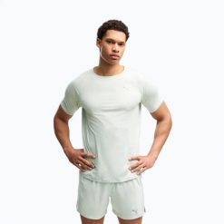 Koszulka do biegania męska PUMA Run Cloudspun Tee. Zielone t-shirty sportowe męskie Puma, l, z elastanu, bez ramiączek, do biegania. Za 179.99 zł.