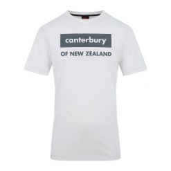 T-shirt logo bawełniany Canterbury. Białe t-shirty męskie CANTERBURY, bez wzorów, z bawełny, bez kołnierzyka. Za 278.00 zł.