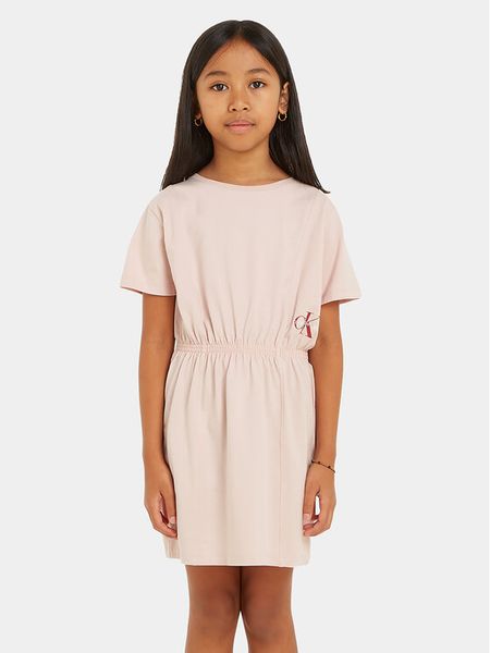 Calvin Klein Jeans Sukienka codzienna Monogram IG0IG02473 D Różowy Regular Fit. Czerwone spodnie dziewczęce Calvin Klein Jeans, bez wzorów, z bawełny, bez ramiączek. Za 169.99 zł.