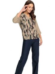 WITT WEIDEN Bluzka w kolorze jasnobrązowym rozmiar: 52. Brązowe bluzki damskie WITT WEIDEN, bez wzorów, z wiskozy, bez kołnierzyka, bez ramiączek. Za 48.16 zł.