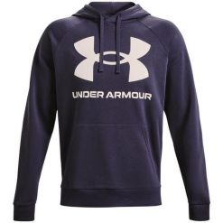 Bluza męska Under Armour Rival Fleece Big Logo HD. Fioletowe bluzy bez kaptura męskie Under Armour, m. Za 179.52 zł.