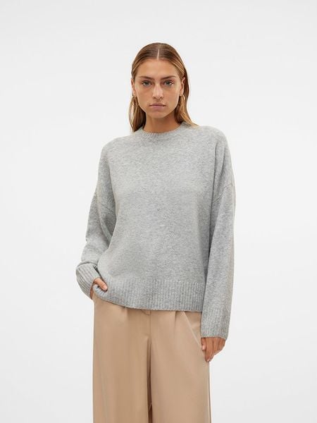 Vero Moda Sweter w kolorze szarym rozmiar: S. Szare swetry klasyczne damskie Vero Moda, s, z wełny, bez kołnierzyka. Za 82.83 zł.