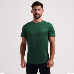 Koszulka z krótkim rękawem Rogelli Promo. Zielone t-shirty sportowe męskie Rogelli, na lato, l, z poliesteru, bez ramiączek, do biegania. Za 48.00 zł.