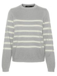 Vero Moda Sweter w kolorze szaro-białym rozmiar: XXL. Białe swetry klasyczne damskie Vero Moda, xxl, bez kołnierzyka. Za 70.24 zł.