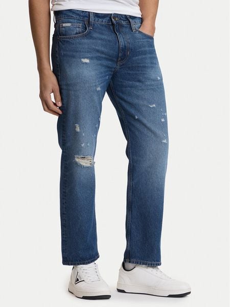 Guess Jeans Jeansy M5YA1B D6367 Niebieski Straight Fit. Niebieskie jeansy męskie Guess Jeans. Za 469.99 zł.