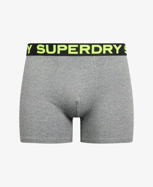 Superdry Boxer Triple Pack z bawełny organicznej i elastanu. Szare bokserki męskie Superdry., bez wzorów, z bawełny. Za 200.95 zł.
