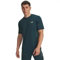 Koszulka Under Armour Tech Play. Zielone bluzki sportowe damskie Under Armour, bez kołnierzyka, bez ramiączek. Za 246.00 zł.